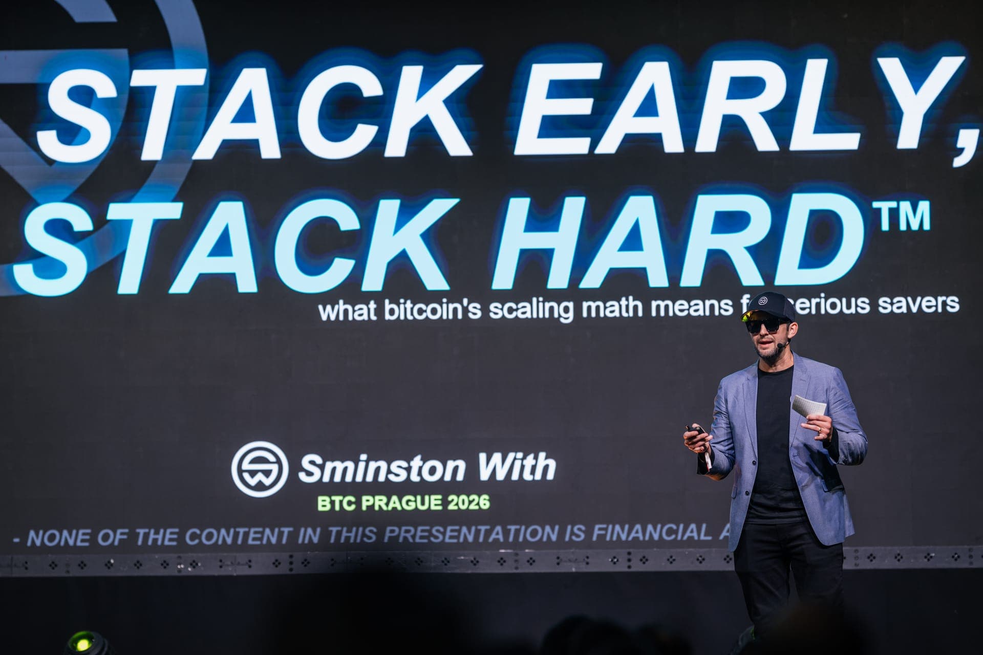 Sminston With delivering the “Stack Early, Stack Hard” keynote at BTC Prague 2026